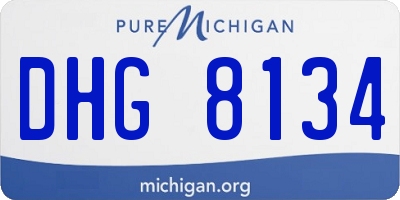 MI license plate DHG8134