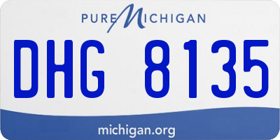 MI license plate DHG8135