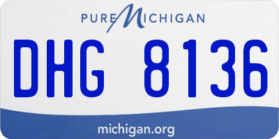 MI license plate DHG8136