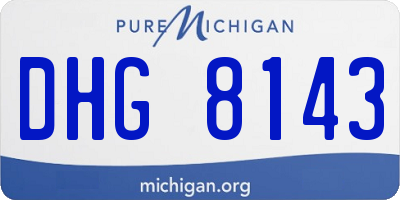 MI license plate DHG8143