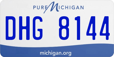 MI license plate DHG8144