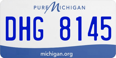 MI license plate DHG8145