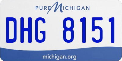 MI license plate DHG8151