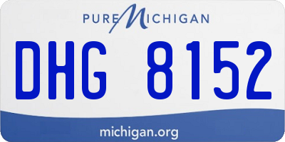 MI license plate DHG8152