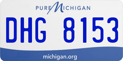 MI license plate DHG8153