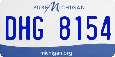 MI license plate DHG8154