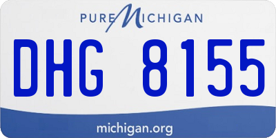 MI license plate DHG8155