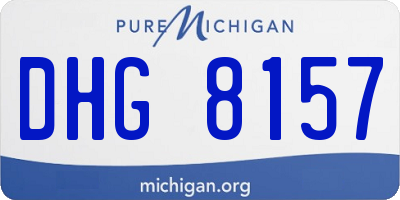 MI license plate DHG8157