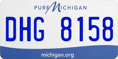 MI license plate DHG8158