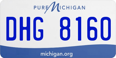 MI license plate DHG8160