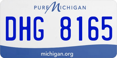 MI license plate DHG8165