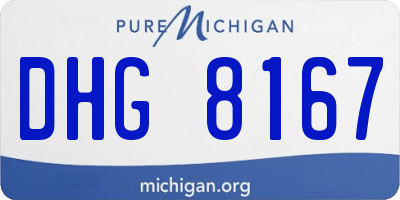 MI license plate DHG8167