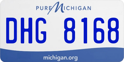 MI license plate DHG8168