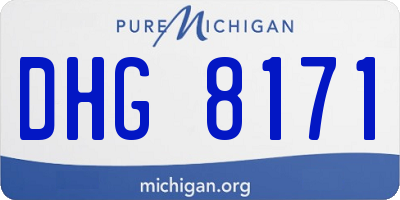MI license plate DHG8171