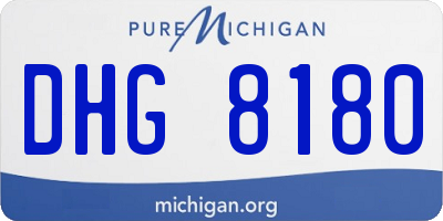 MI license plate DHG8180