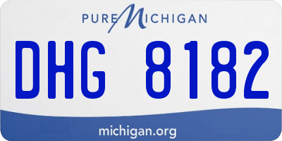 MI license plate DHG8182