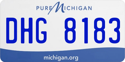 MI license plate DHG8183