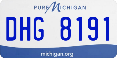 MI license plate DHG8191