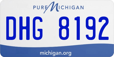 MI license plate DHG8192
