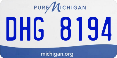 MI license plate DHG8194