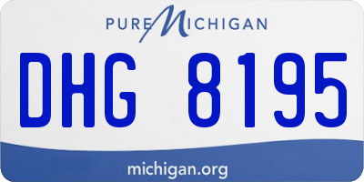 MI license plate DHG8195