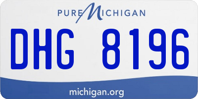 MI license plate DHG8196