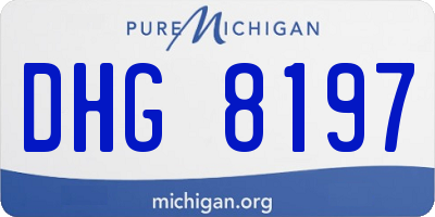 MI license plate DHG8197