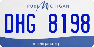 MI license plate DHG8198