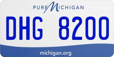 MI license plate DHG8200