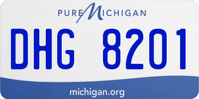 MI license plate DHG8201