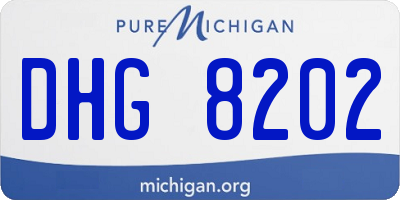 MI license plate DHG8202
