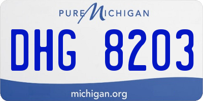 MI license plate DHG8203