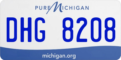 MI license plate DHG8208