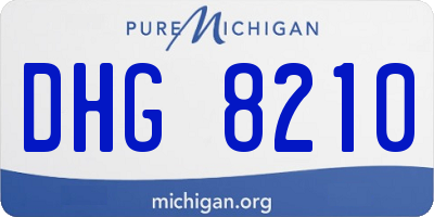 MI license plate DHG8210