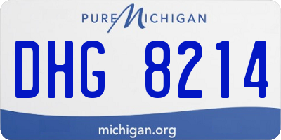 MI license plate DHG8214