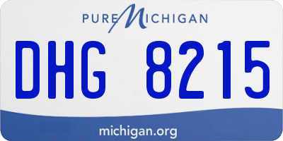 MI license plate DHG8215