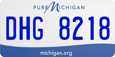 MI license plate DHG8218