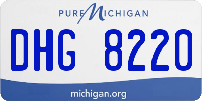 MI license plate DHG8220