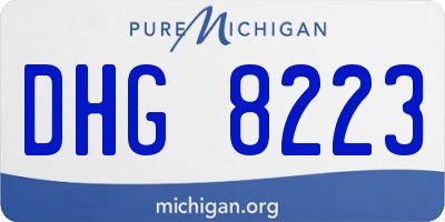 MI license plate DHG8223