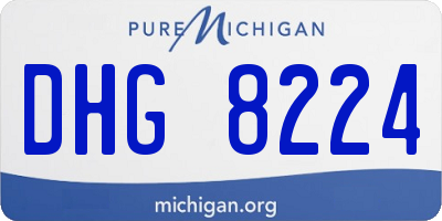 MI license plate DHG8224