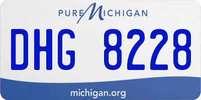 MI license plate DHG8228