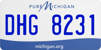 MI license plate DHG8231