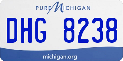 MI license plate DHG8238