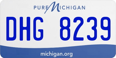 MI license plate DHG8239