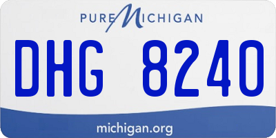 MI license plate DHG8240