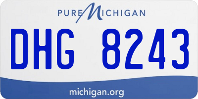 MI license plate DHG8243