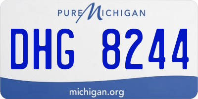 MI license plate DHG8244