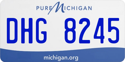 MI license plate DHG8245