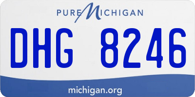 MI license plate DHG8246