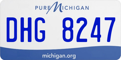 MI license plate DHG8247